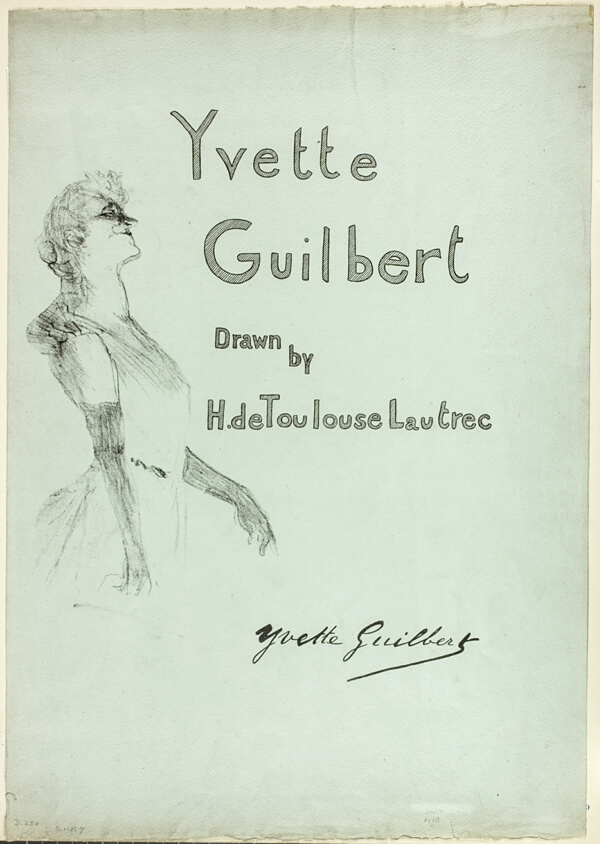 Yvette Guilbert on Stage, from Yvette Guilbert