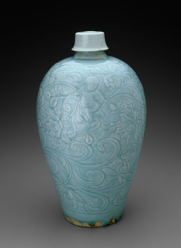 Covered Bottle-Vase (Meiping) with Children among Blossoming Vine