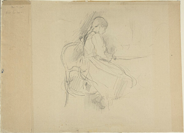 Young Girl Seated at a Table