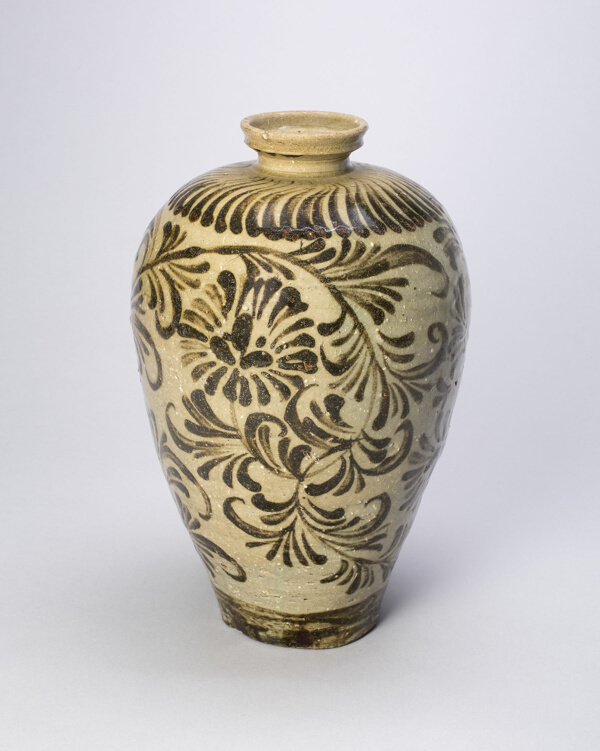Vase (Maebyong) with Stylized Floral Sprays