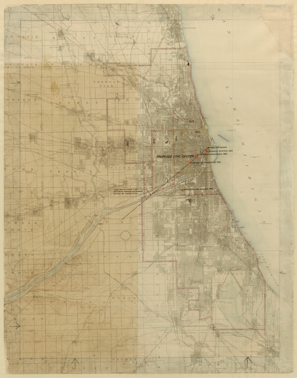 Plan of Chicago, Chicago, Illinois, Diagram Showing City Growth