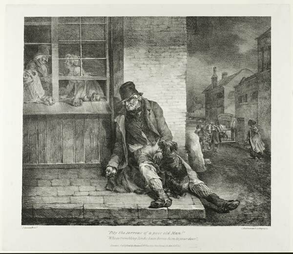 Pity the Sorrows of a Poor Old Man!... plate 2 from Various Subjects Drawn from Life on Stone
