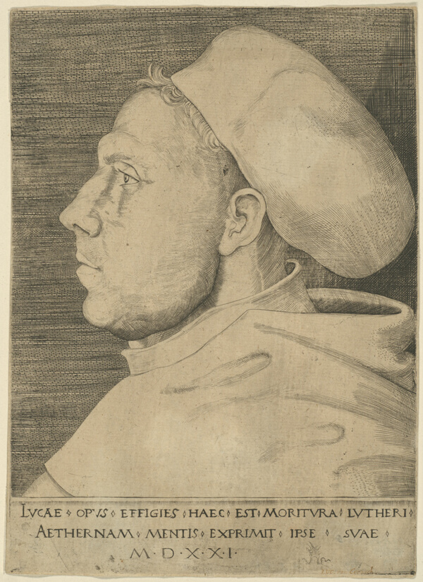Luther as an Augustinian Friar, with Cap