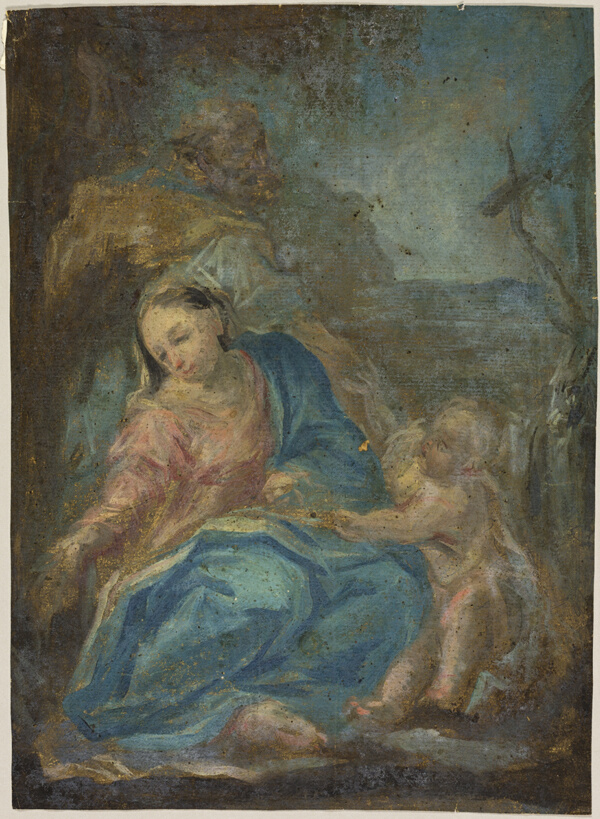 Rest on the Flight into Egypt (recto); Madonna of the Rosary (verso)