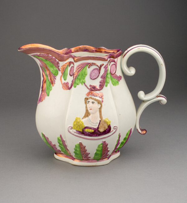 Pitcher with Images of Prince Leopold and Princess Charlotte