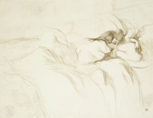 Woman in Bed—Waking, plate three from Elles