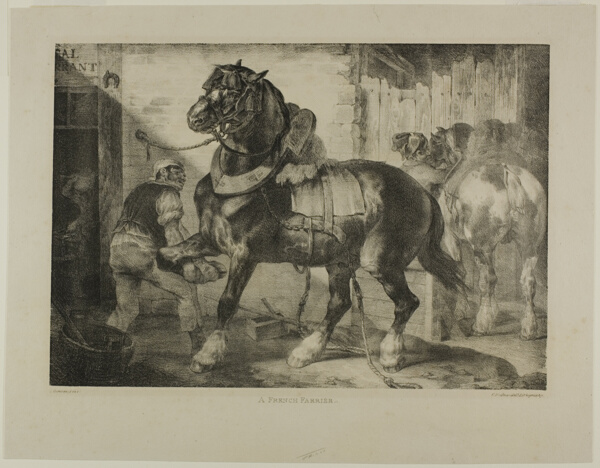 A French Farrier, plate 12 from Various Subjects Drawn from Life on Stone
