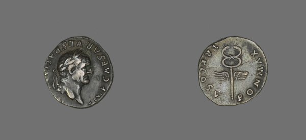 Denarius (Coin) Portraying Emperor Vespasian