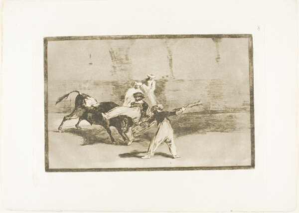 A Moor Caught by the Bull in the Ring, plate 8 from The Art of Bullfighting