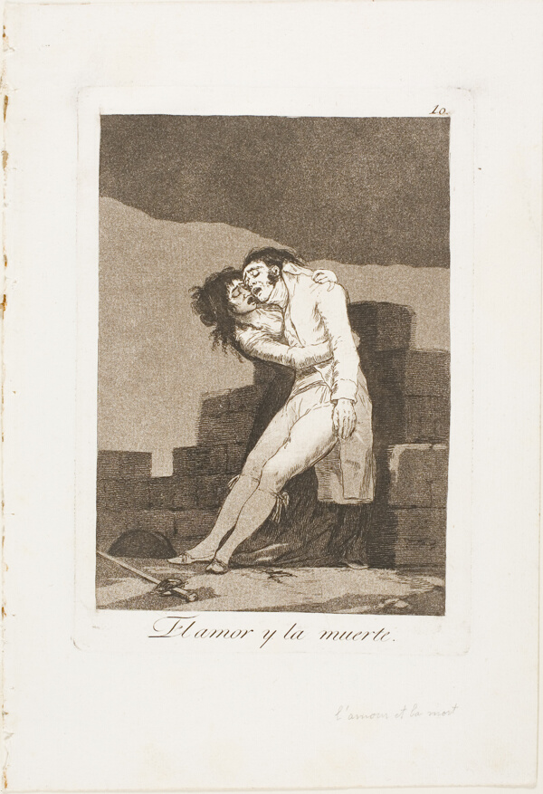 Love and Death, plate ten from Los Caprichos