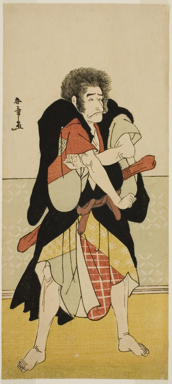 The Actor Ichikawa Danjuro V as the Renegade Monk Wantetsu of Okami-dani in the Play Date Nishiki Tsui no Yumitori, Performed at the Morita Theater in the Eleventh Month, 1778