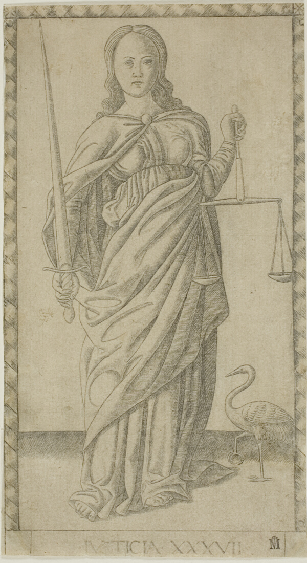 Justice, plate 37 from Genii and Virtues