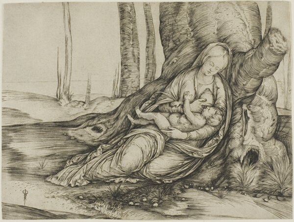 The Virgin and Child Reclining Against a Tree