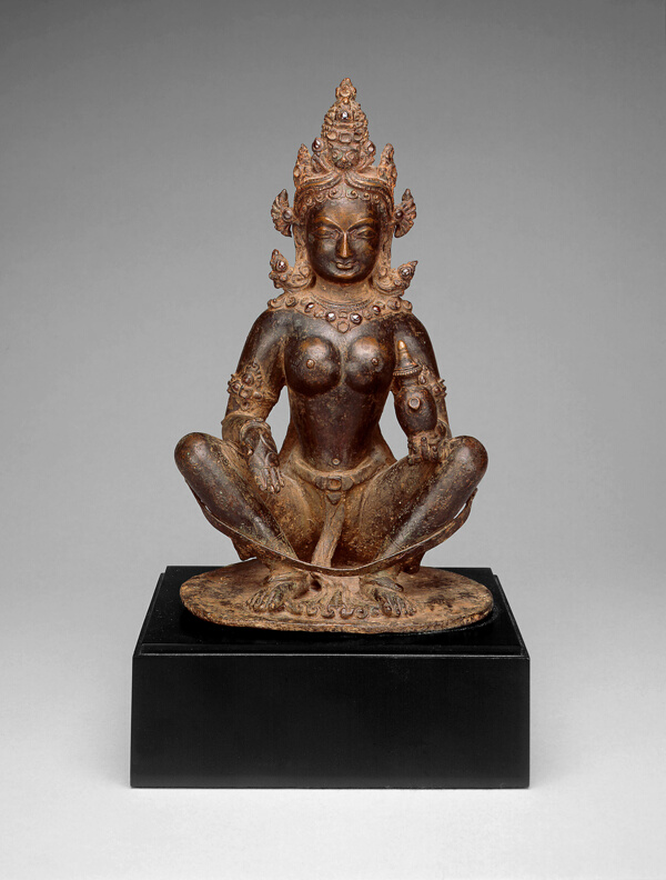 Mother-Goddess Brahmani Seated in Yogic Posture Holding Water Pot