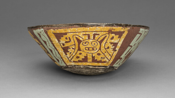 Bowl with Abstract and Geometric Designs