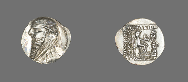 Drachm (Coin) Portraying King Mithridates II the Great of Parthia