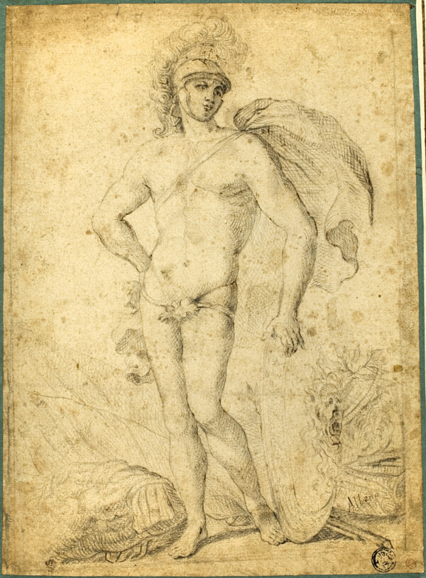 Standing Nude Warrior, possibly Mars, with Shield
