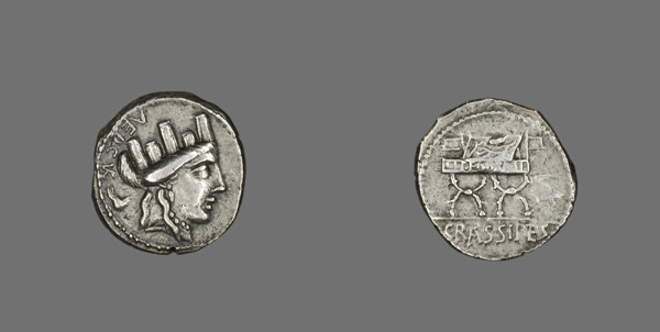 Denarius (Coin) Depicting the Goddess Cybele