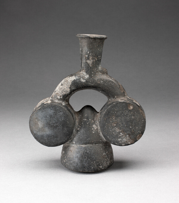 Stirrup Spout Vessel in the Form of Two Drums