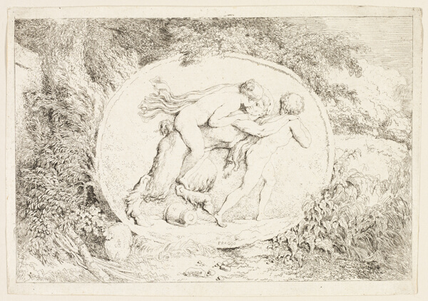 Nymph Riding on a Satyr's Back, from Bacchanales, or Satyrs' Games