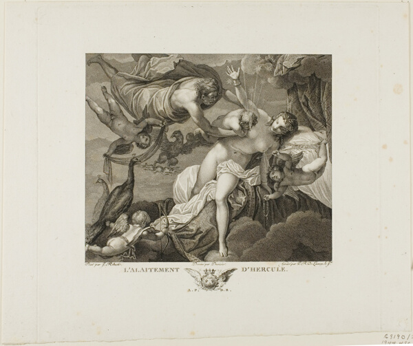 The Suckling of Hercules, plate two from La Galerie du Palais Royal, volume II