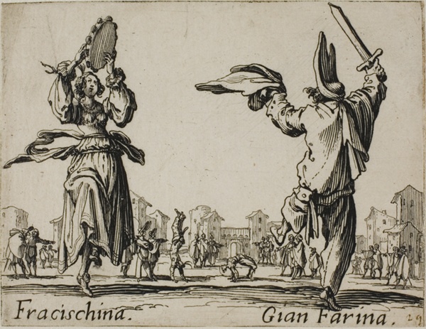 Fracischina - Gian Farina, plate 17 from Balli di Sfessania