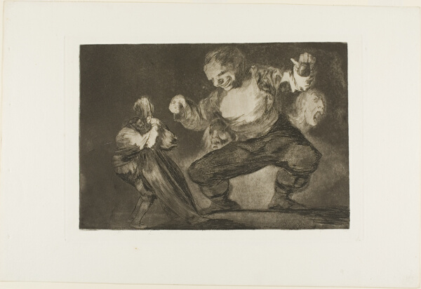 Dancing Giant, from Disparates, published as plate 4 in Los Proverbios