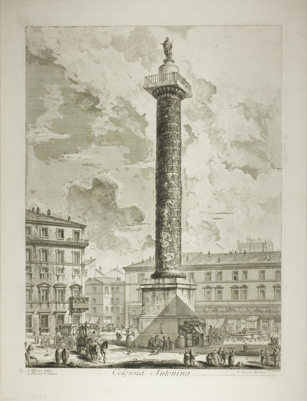 The Column of Marcus Aurelius, from Views of Rome