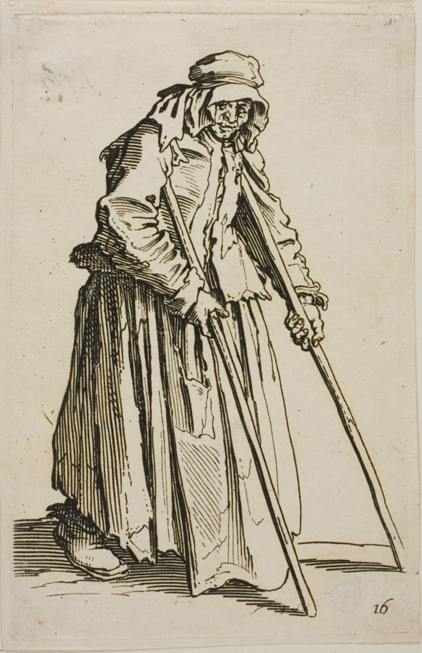 The Beggar on Crutches and His Beggar's Wallet, plate ten from The Beggars