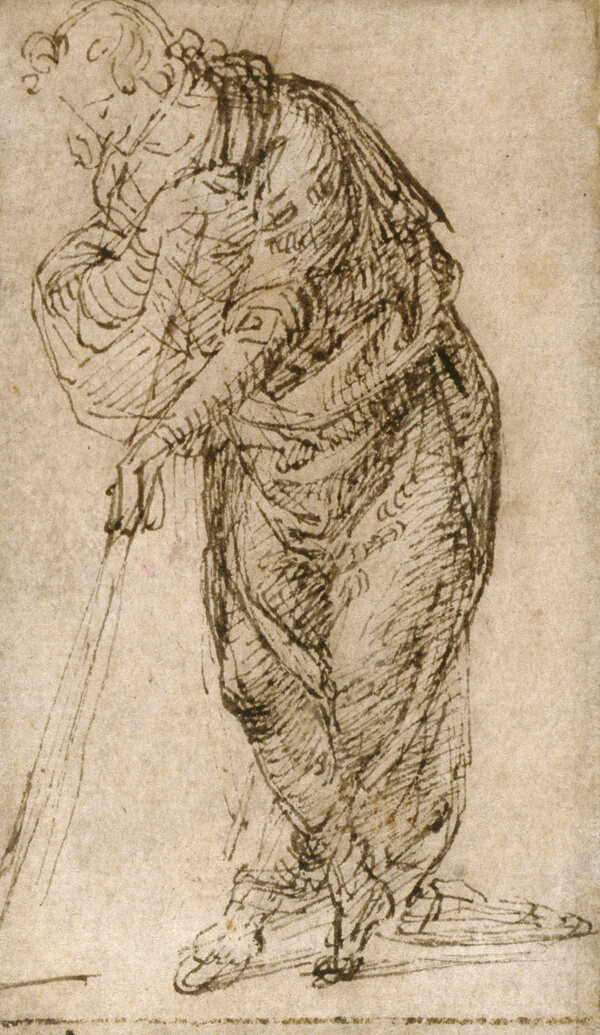 Standing Figure Leaning on a Staff