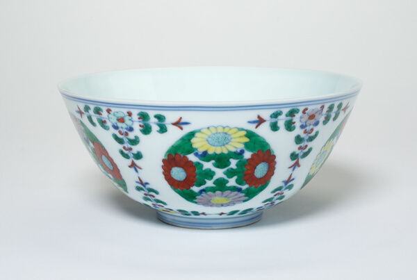 Bowl with Floral Medallions and Stems