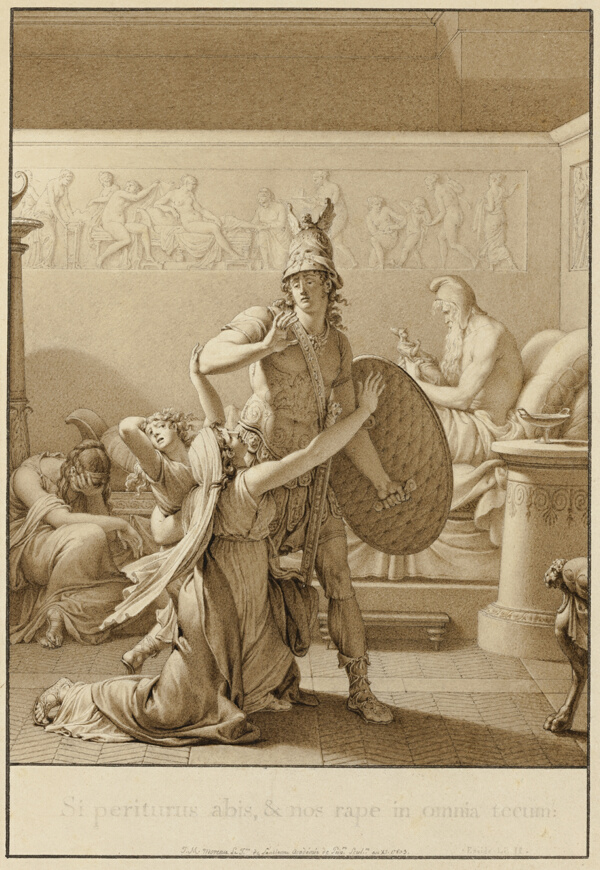 Creusa Pleads with Aeneas as He Leaves for War