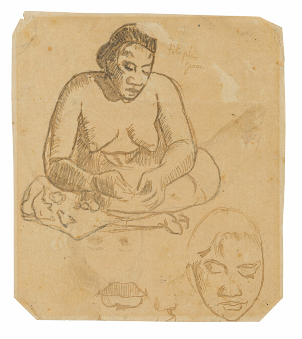 Seated Tahitian Woman (recto); Standing Tahitian Woman (verso)