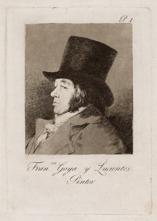 Francisco Goya y Lucientes, Painter, plate one from Los Caprichos