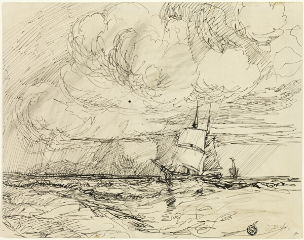 Ships at Sea During Storm