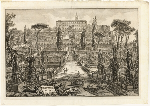 View of the Villa d'Este, Tivoli, from Views of Rome