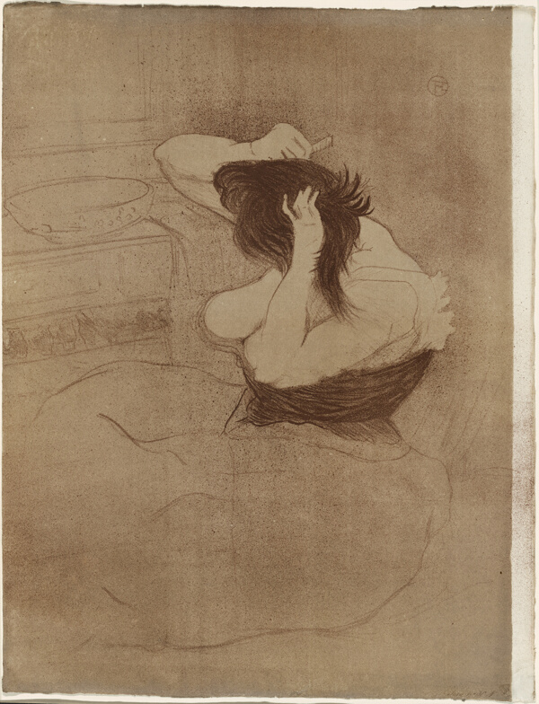 Woman Combing Her Hair—La Coiffure, plate seven from Elles