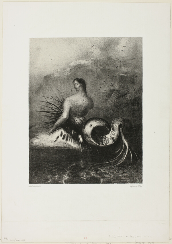 Siren Coming out of the Waves, Dressed in Flames, plate 4 of 8 from 