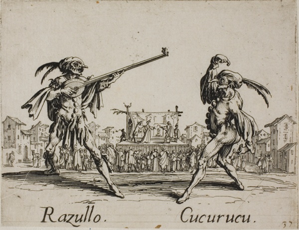Razullo - Cucurucu, plate 19 from Balli di Sfessania