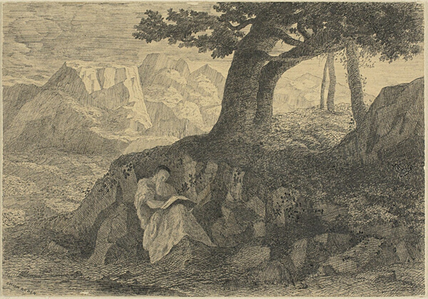 Hermit in Landscape