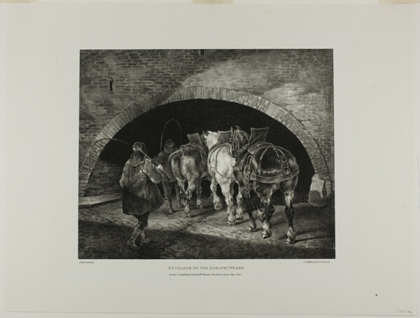 Entrance to the Adelphi Wharf, plate 11 from Various Subjects Drawn from Life on Stone