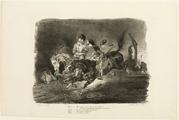 Faust and Mephistopheles Galloping Through the Night of the Witches' Sabbath, from Faust