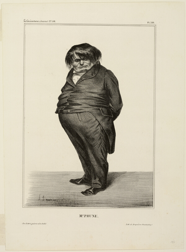 Mr. Prune, plate 288 from Célébrités de la Caricature