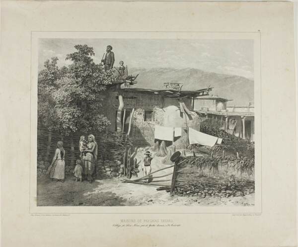 Tartar Peasants' Homes in the Village of Déré-Koui, near Yalta, Crimea, August 31, 1837