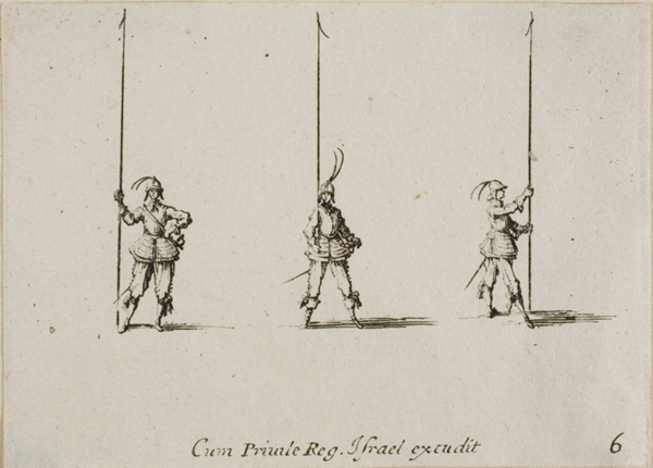 Drill with Raised Pike, plate six from The Military Exercises