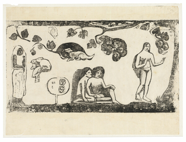 Women, Animals, and Foliage, from the Suite of Late Wood-Block Prints