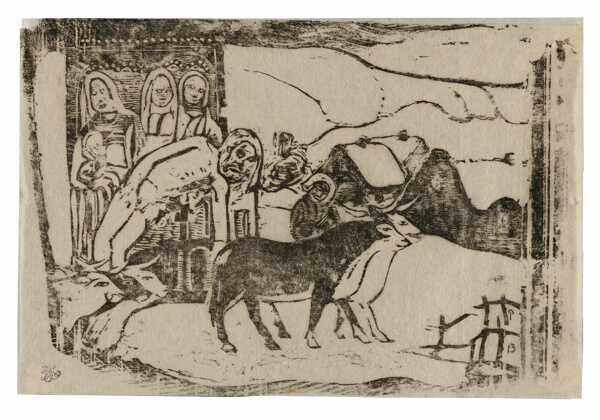 Wayside Shrine in Brittany, from the Suite of Late Wood-Block Prints