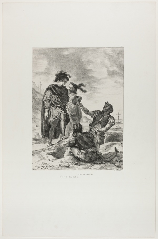 Hamlet and Horatio with the Gravediggers, plate 14 from Hamlet