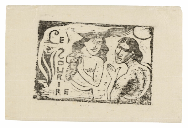 Two Women Chattering, headpiece for Le Sourire