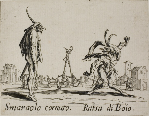 Smaraolo cornuto - Ratsa di Boio, plate 4 from Balli di Sfessania